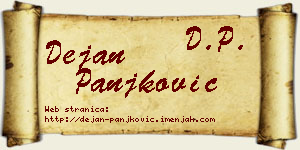Dejan Panjković vizit kartica